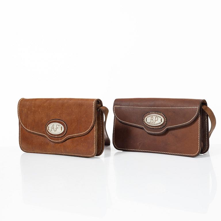 Handbags 2 pcs, Bölebyn's tannery, 2000s.