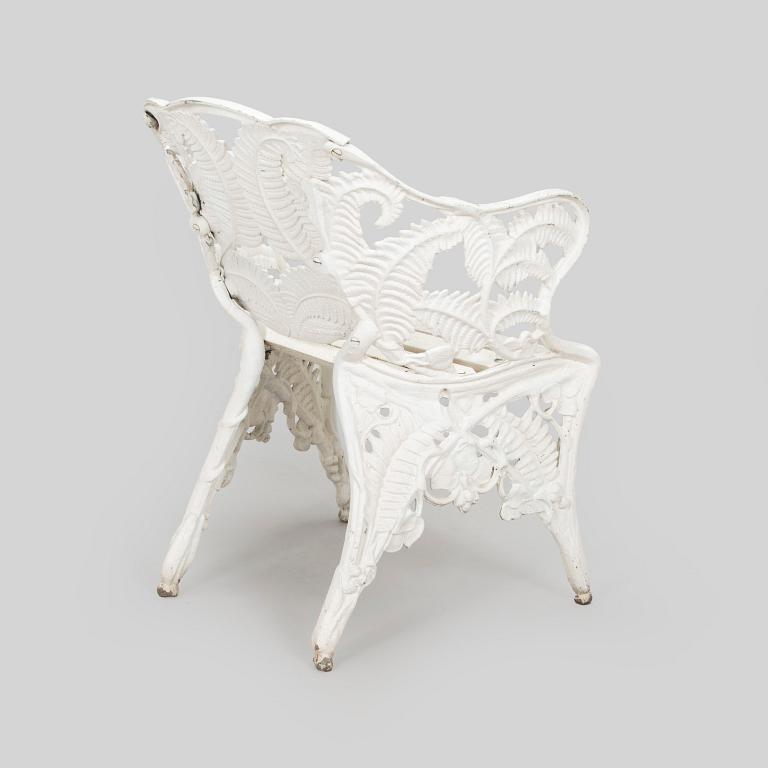 Trädgårdsstol, "Ormbunke", Melins Anderstorp, 1900-talets andra hälft.