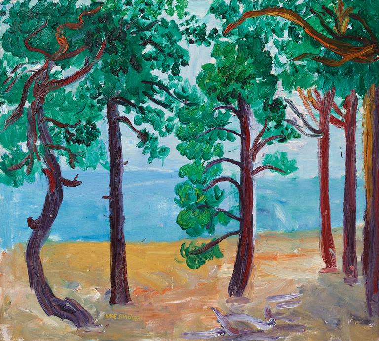 Inge Schiöler, View through the trees.