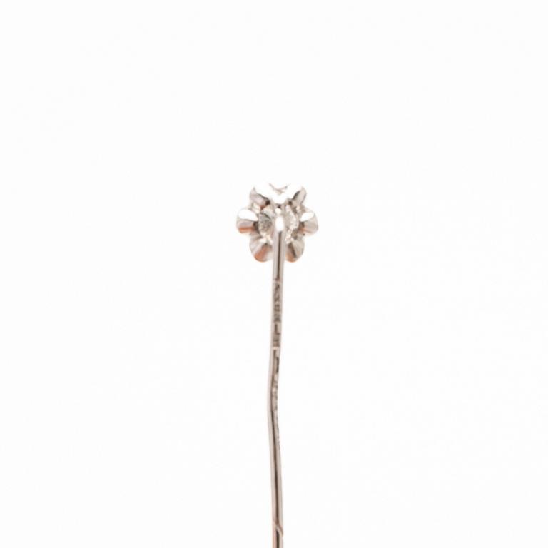 Brooch, 14K white gold with diamond, Axel Svensson, Malmö, 1989.