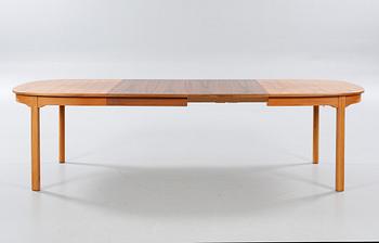 CARL MALMSTEN, a dining table and six chairs from Åfors Möbelfabrik, second half of the 20th century.