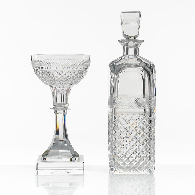 Elis Bergh, glasservis, 48 delar, "Kent", Kosta, 1900-talets andra hälft.