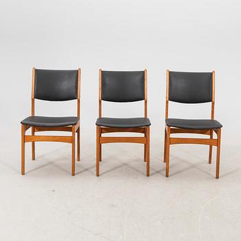 A set of six Danish 1960s teak chairs.