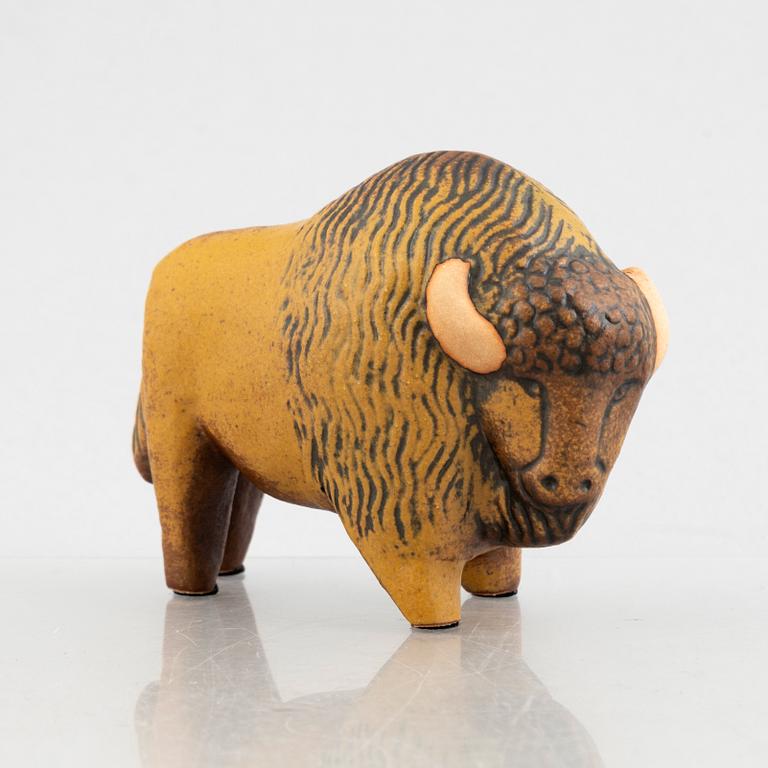 Lisa Larson, figurines, a set of four stoneware figurines including 'Lejon mini' from the series 'Afrika', Gustavsberg.