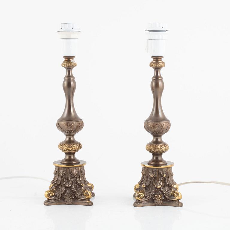 A pair of table lamps, Reijmyre Armaturfabrik, 1950's/60's.
