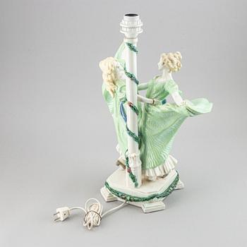 A Rudolph Podany ceramic table lamp, Keramos-Wiener Keramik, Vienna.