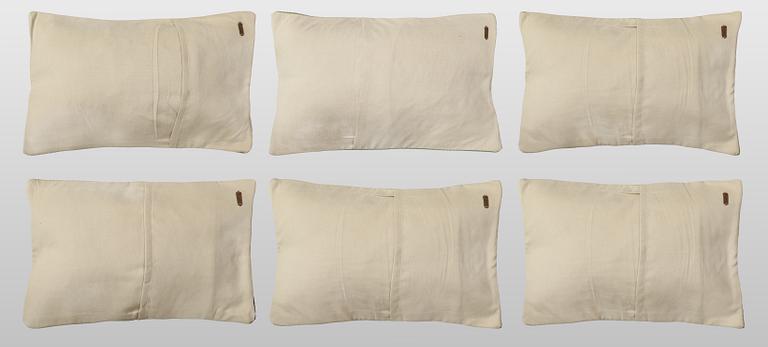Cushion covers, 6 pcs, hand-embroidered Kelim.