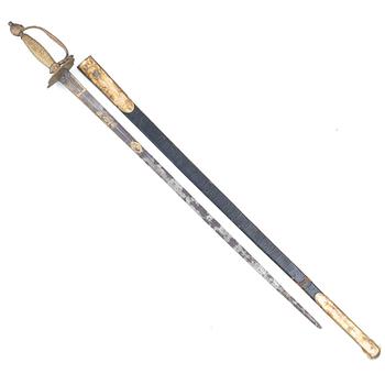 Sword, Sweden, for an infantry officer, early 19th century, with scabbard.