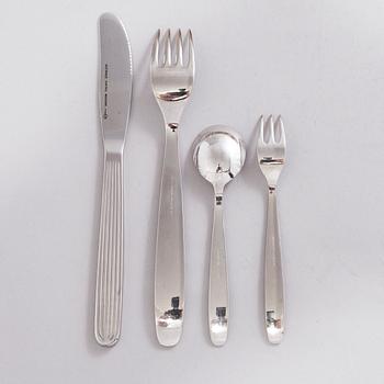 KAJ FRANCK, A 24-piece Set of Scandia Stainless Steel Flatware by Sorsakoski / Hackman.