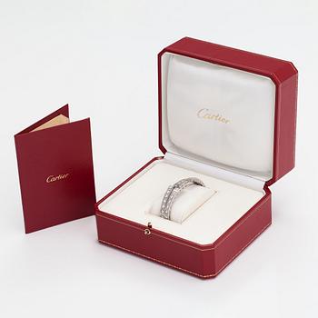 Cartier, An 18K white gold bracelet "Tectonique" with brilliant-cut diamonds ca. 11.90 ct in total.