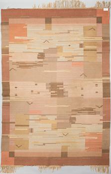 LAILA KARTTUNEN, HÅRGARNSMATTA, Aaltonens Mattväveri, Kiikka, Finland 1930-tal. Ca 363x250 cm.