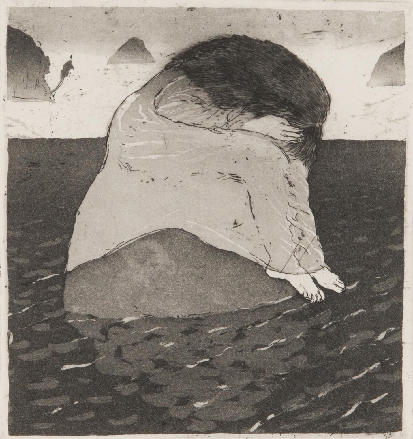 Outi Heiskanen, etching, signed and dated -78, marked TV. 3.