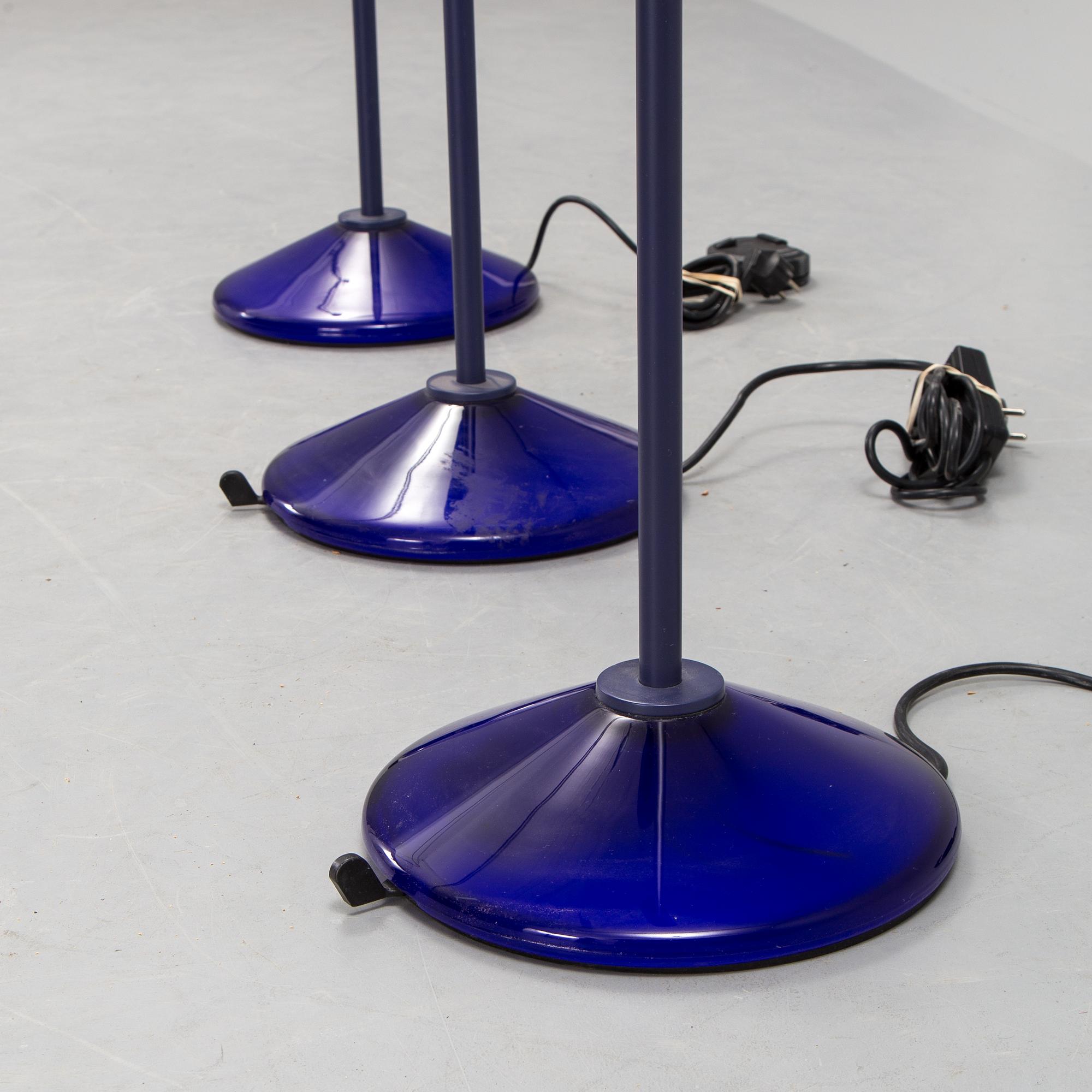 Three "Jill 380" uplights by Arteluce, late 20th century.