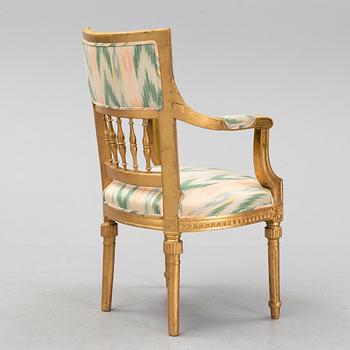 A Swedish Gustavian armchair, Lindome, around 1800.