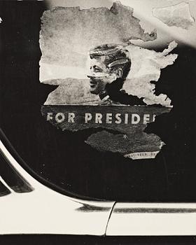 104. Larry Clark, "Jack Kennedy sticker", 1963.