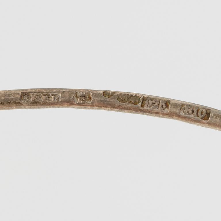 Lars Arby, two necklaces, sterling silver, Gothenburg 1976 and 1973.