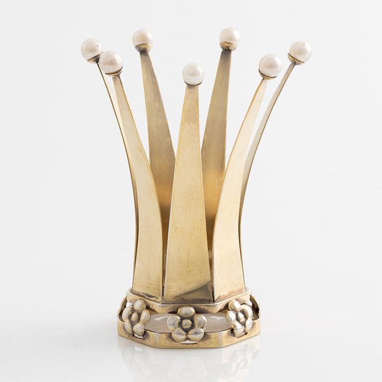 Karl-Erik Palmberg, a silver gilt bridal crown, , Falköping 1947.