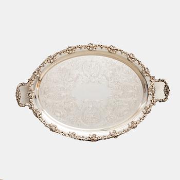 Trays 2 pcs of nickel silver mid/second half of the 20th century.