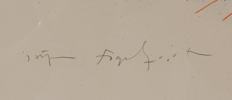 JÖRGEN FOGELQUIST, färglitografi, sign o numr 12/150.