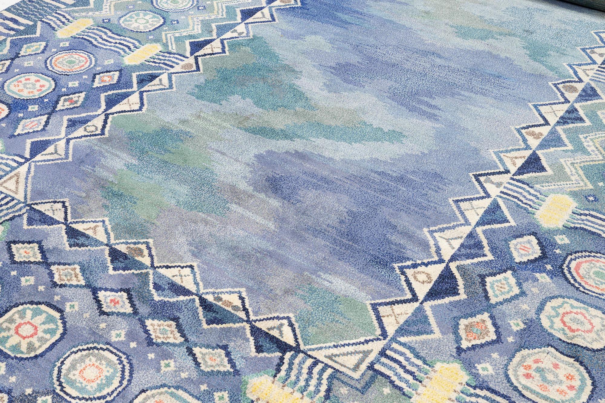 Margareta Sundbom Eichenholz, a knotted pile, 'Skogen och älven' carpet, Gävleborgs Läns Hemslöjdsförening, c. 710 x 384 cm.