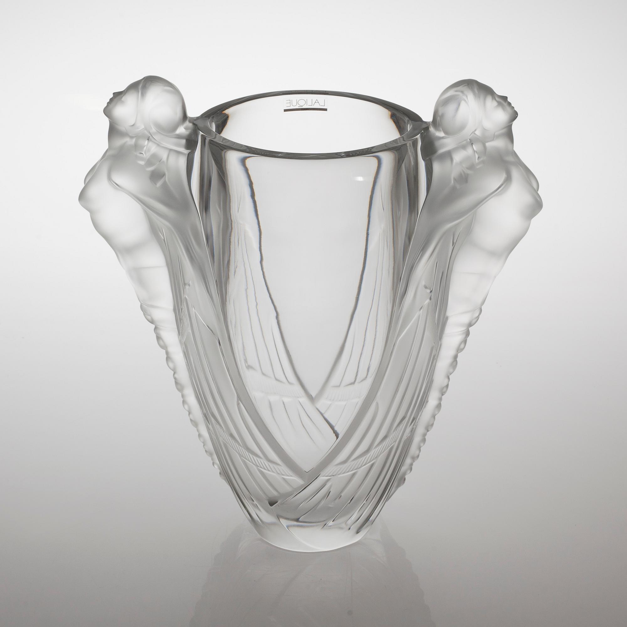 A Lalique glass vase, "Aurora", numbered 060/188 from the 21st century.