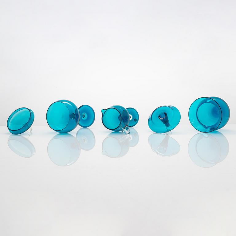 Nanny Still, a 5-piece 'Harlequin' glassware for Riihimäen Lasi Oy.