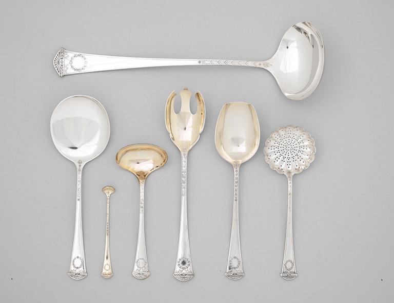 A Swedish 20th century silver 255 piece table-cutlery, mark of WA Bolin, Stockholm 1937. Model Empire I.