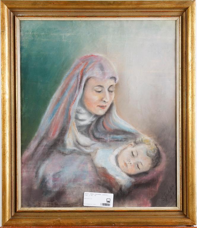 OKÄND KONSTNÄR, pastell, sign. o dat -48.