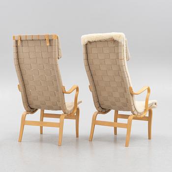 Bruno Mathsson,  fåtöljer, ett par, ”Eva hög”, Dux, 1900-talets slut.