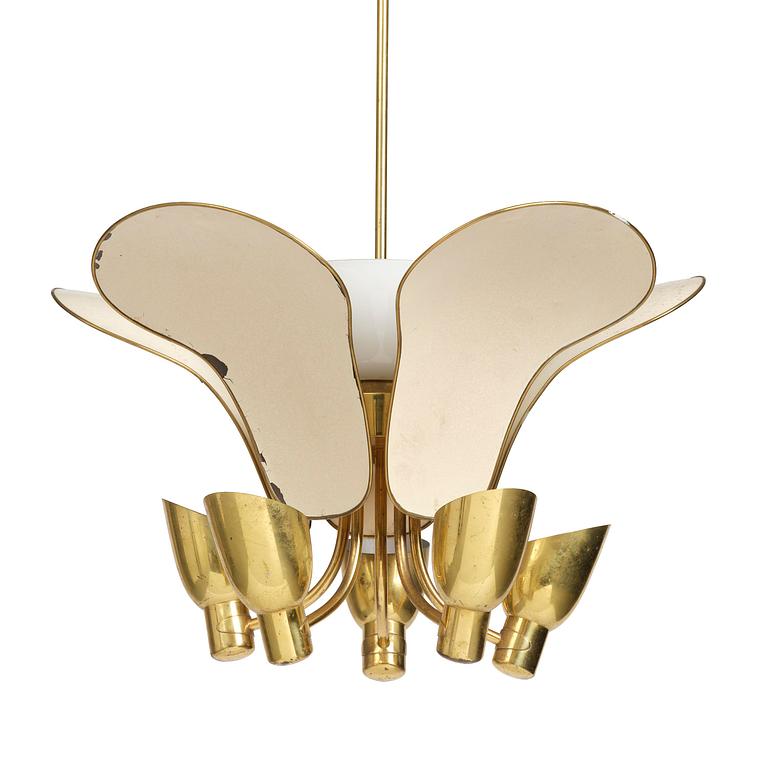 Carl-Axel Acking, a rare ceiling lamp model 982, Bröderna Malmströms Metallvarufabrik, Malmö, 1950s.