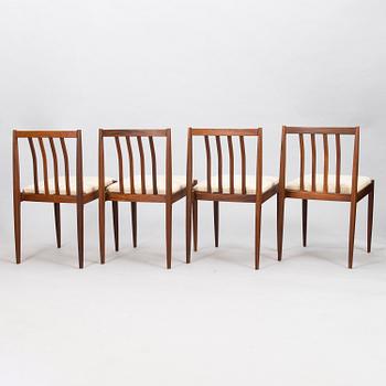 Four chairs from 1950's in teak.