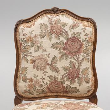 A set of three Louis XV chairs a chassis by Louis Cresson (master in Paris 1738-61).