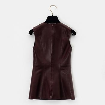 Céline, a leather top, size 36.