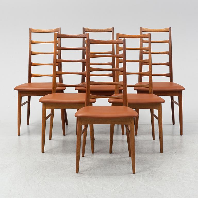 Niels Kofoed, six 'Lis' chairs, Koefods Möbelfabrik, Hornslet, Denmark.
