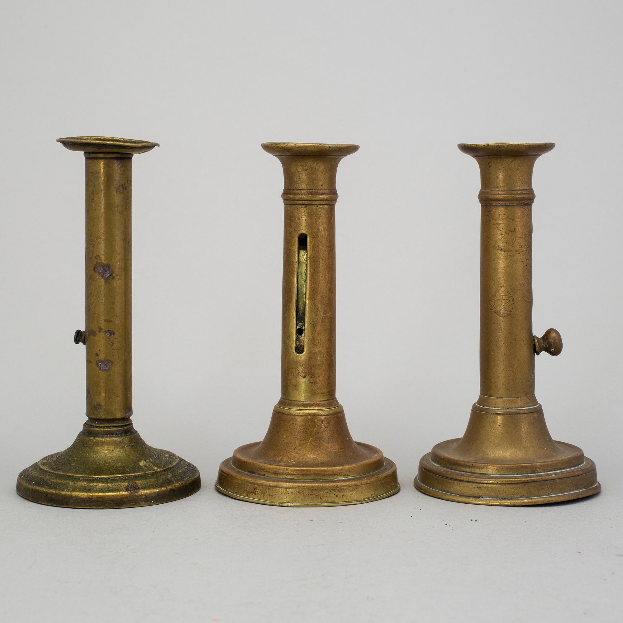Six candlesticks, 1700-/1800s.