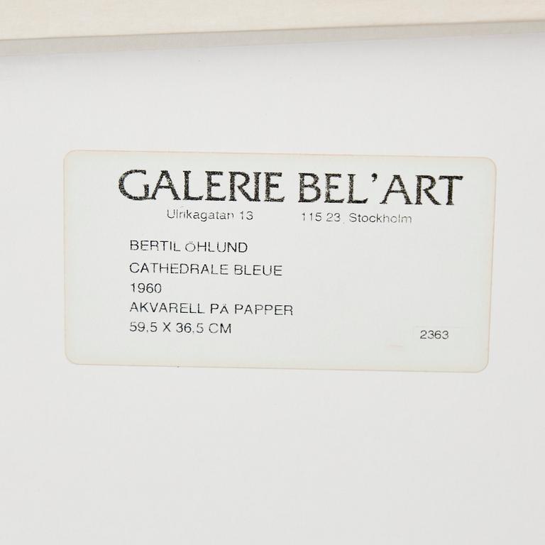 Bertil Öhlund, "Cathedrale Bleue".