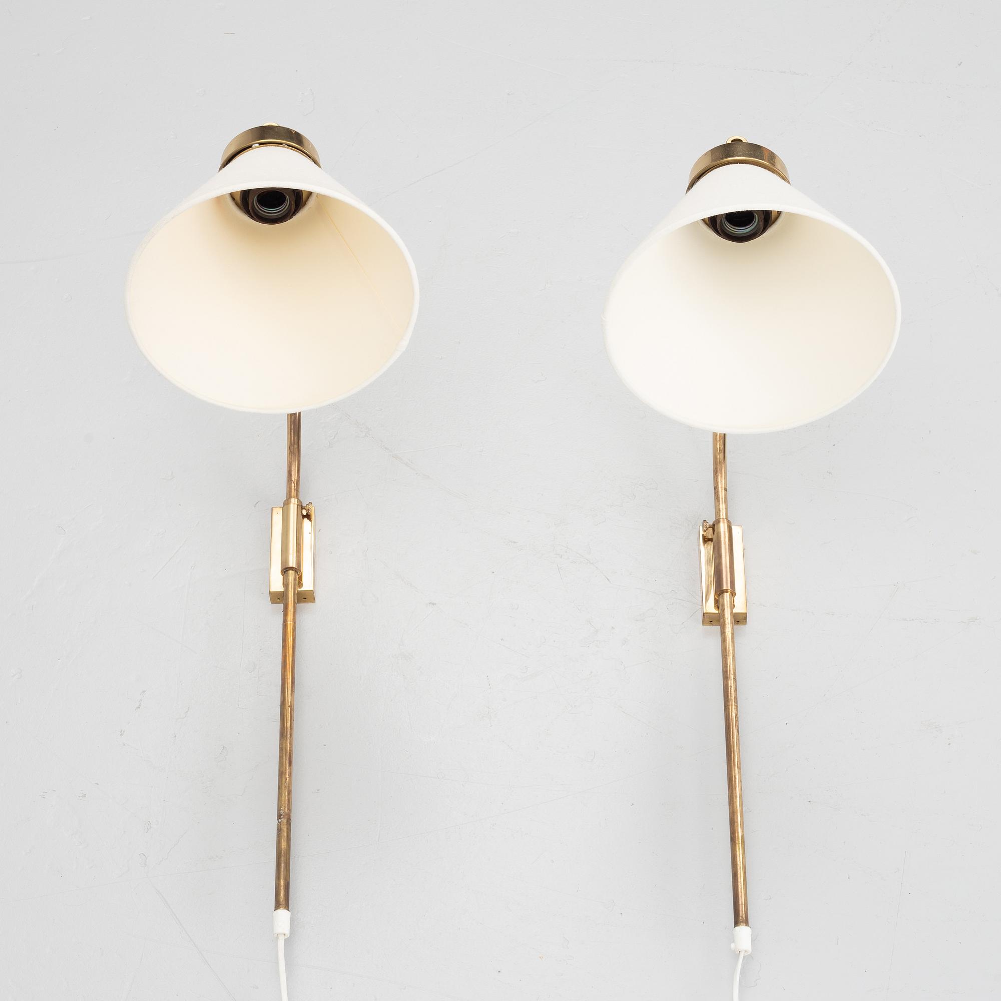 Josef Frank, Wall lamps, a pair, model 2484, Firma Svenskt Tenn.