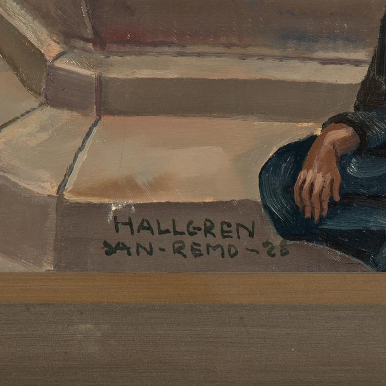 Acke Hallgren, "Domkyrkan", motiv från Piazza Muccioli, San Remo.