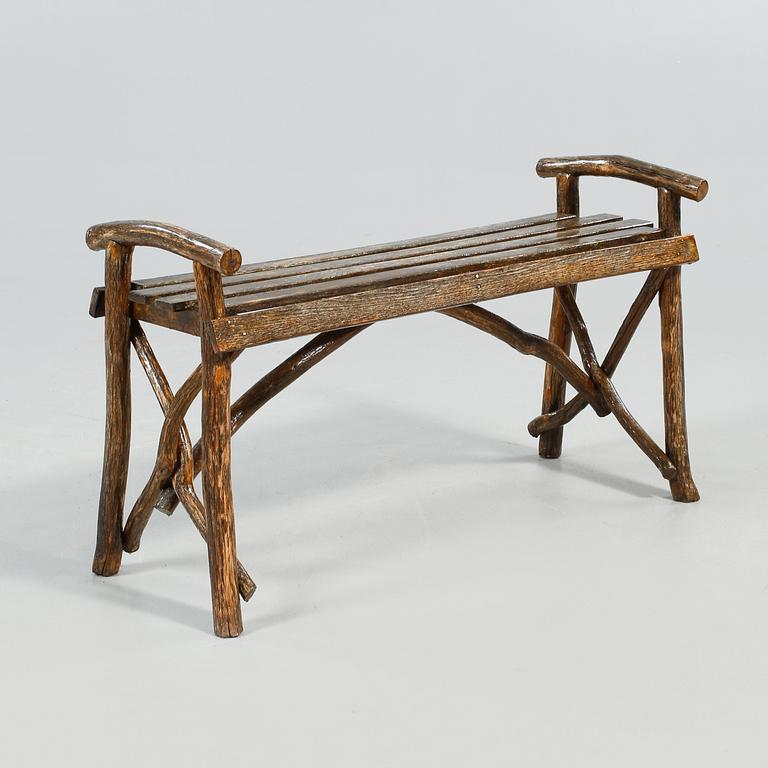 TRÄDGÅRDSGRUPP, 5 delar, s k grenmöbler, 1900-tal.