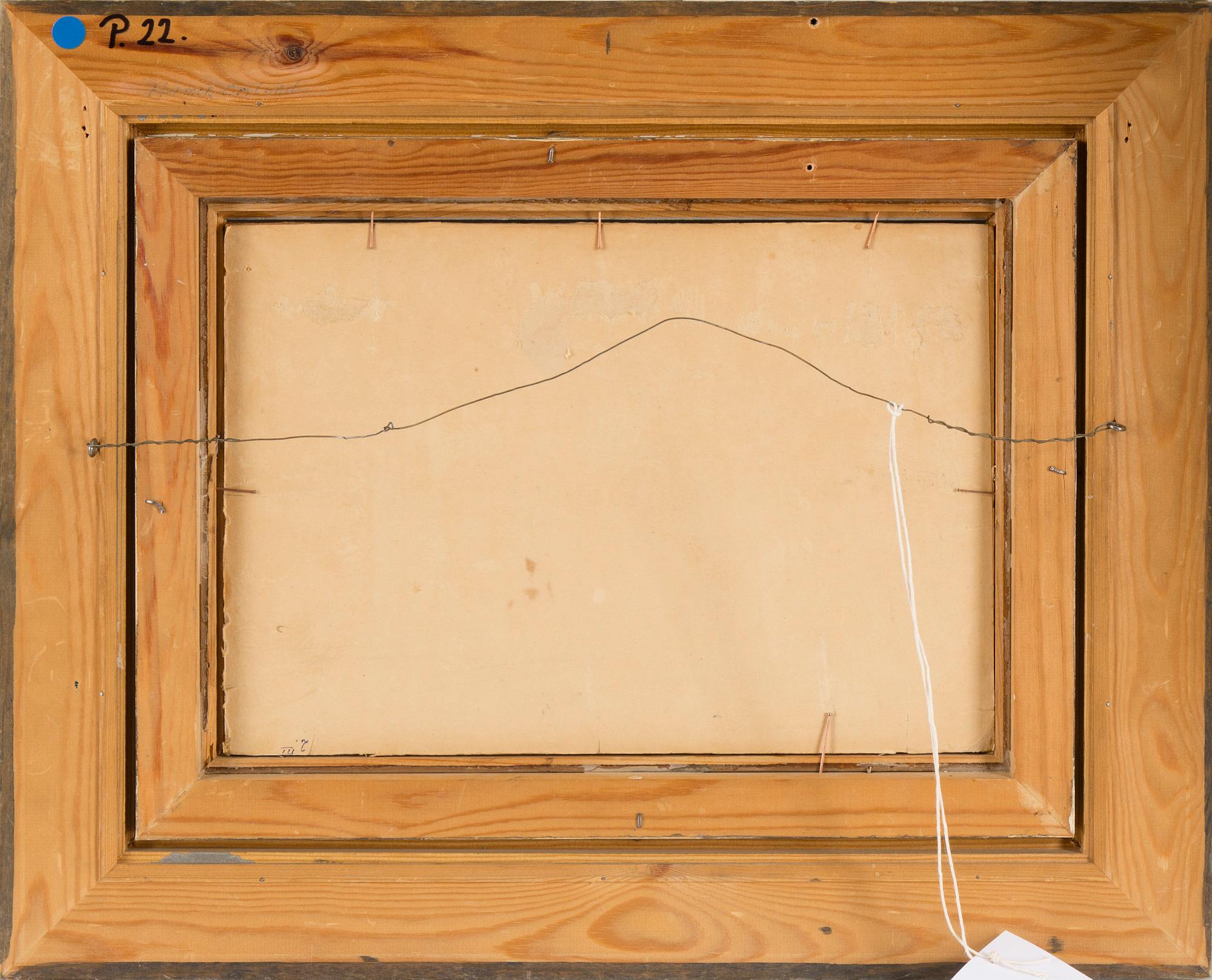 HELMER OSSLUND, oil on paper, signed.