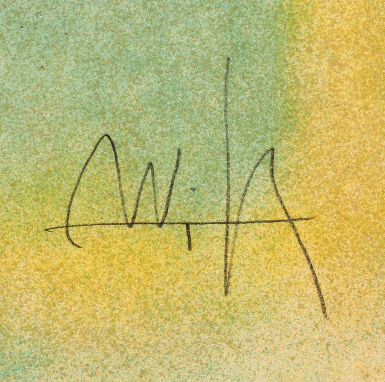 WIFREDO LAM, färglitografi. "Clairiére".  Numrerad XV/L och signerad.