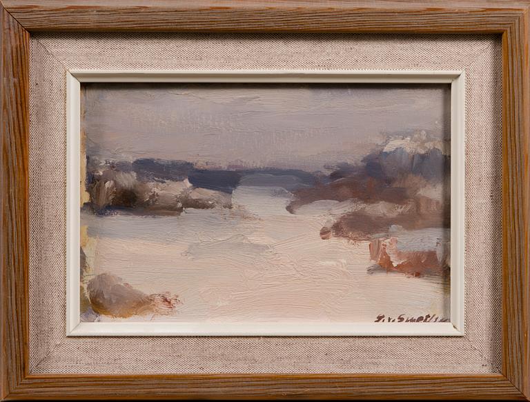 GEORGES VON SWETLIK, munaöljytempera kankaalle, signeerattu.