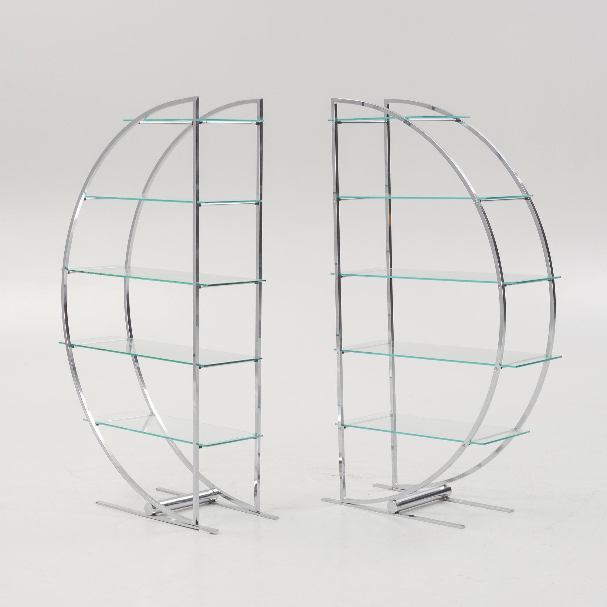 Bokhyllor, 2 st, Art Déco-stil, 1980-tal.