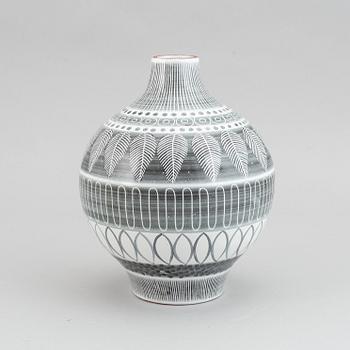 Ingrid Atterberg, Vase "Grafika", Upsala Ekeby, 1950's.