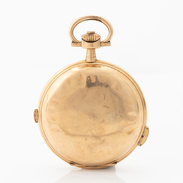 Pocket watch, hunter, repeater, chronograph, 52 mm.