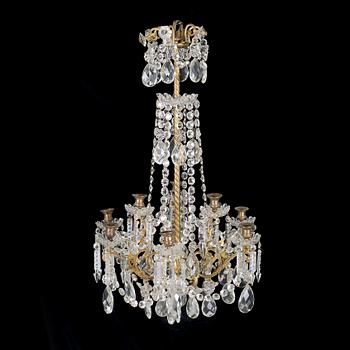 An oscarian chandelier, late 19th century.