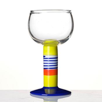 Gunnar Cyrén, a glass goblet "Popglas", Orrefors 1969.