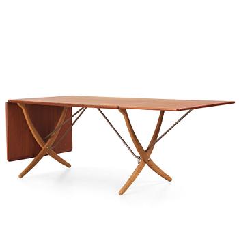 350. Hans J. Wegner, a teak and oak dining table model "AT-304", Andreas Tuck, Denmark 1950-60s.