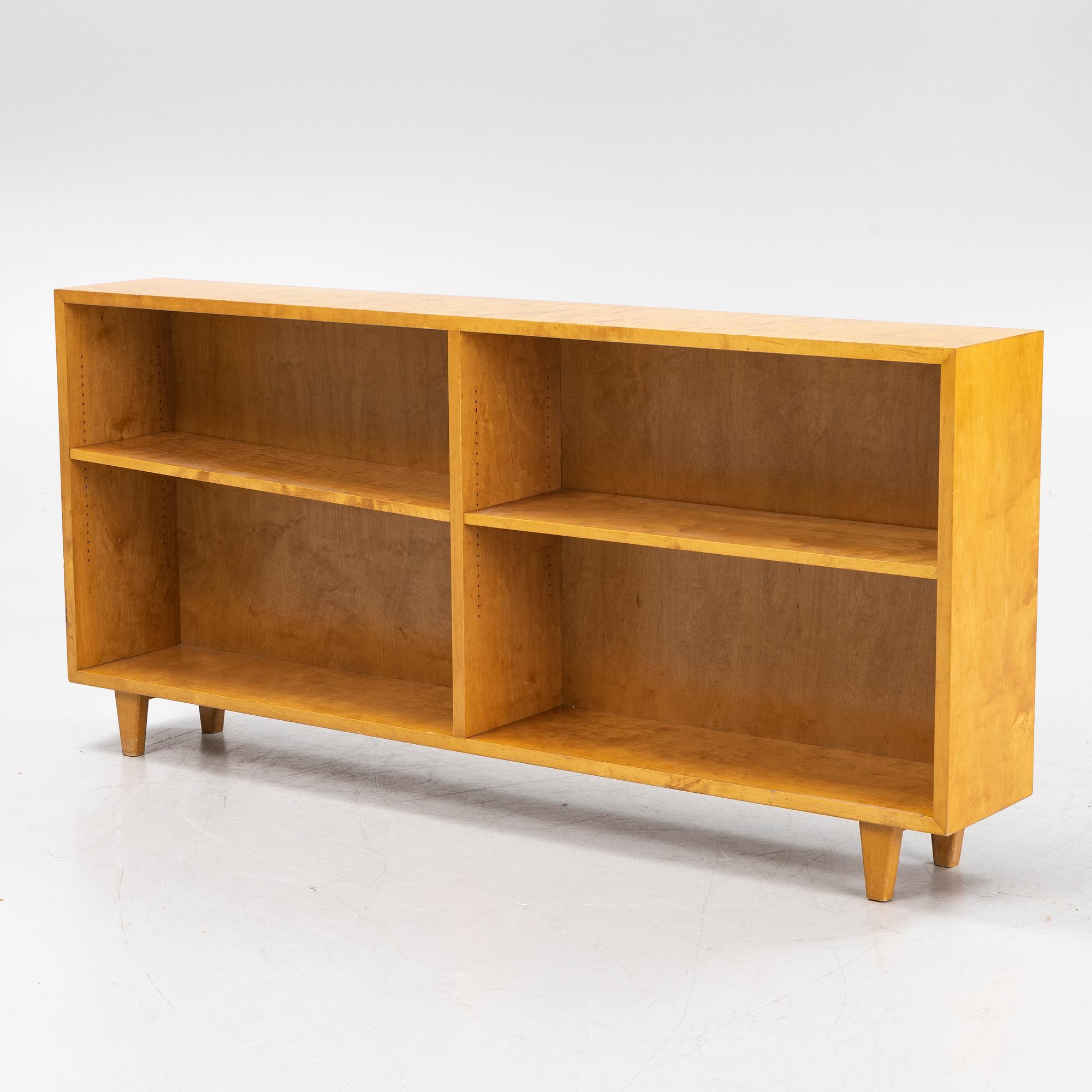 A birch veneered book case. 1940s/50s.