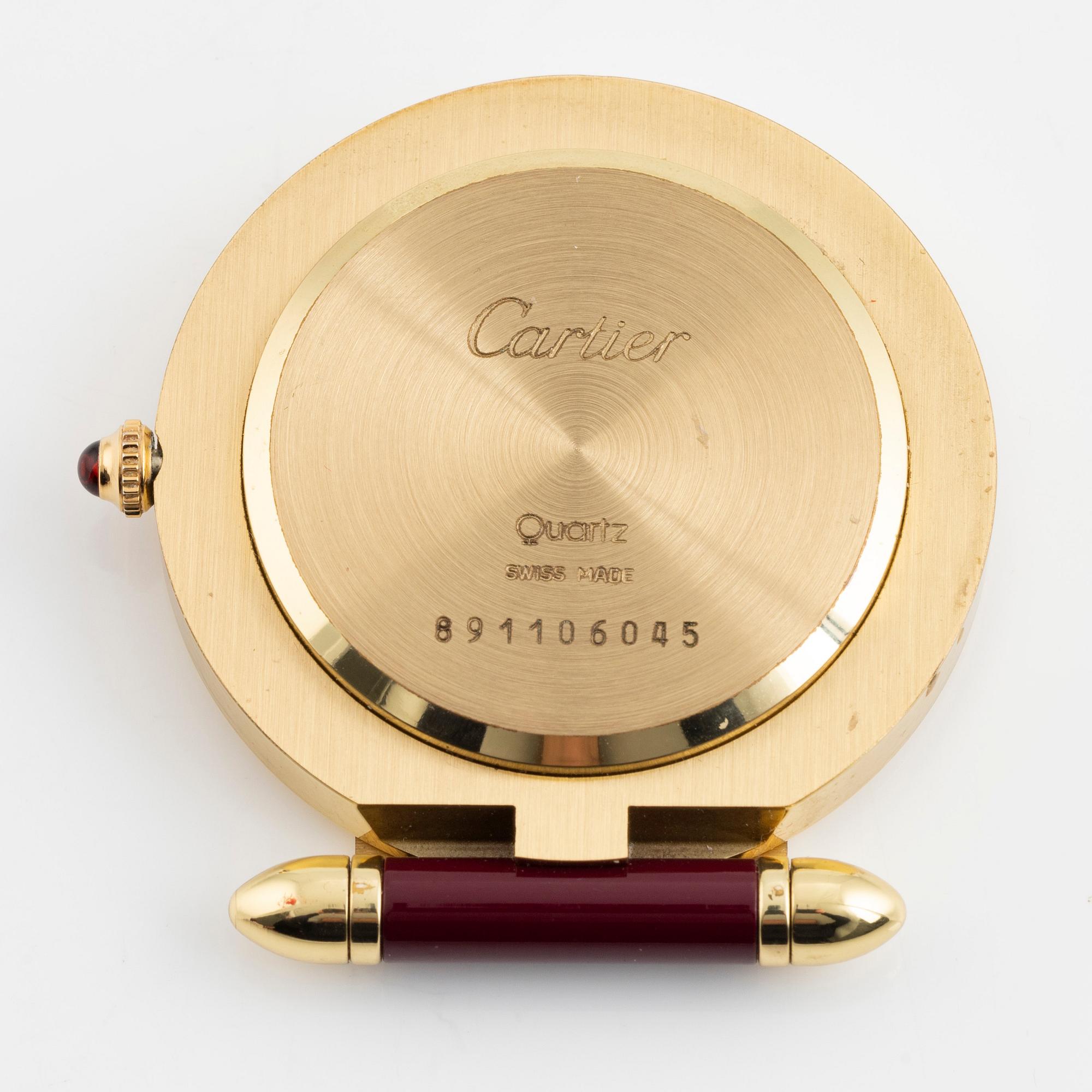 Cartier, väckarur, 54 mm.